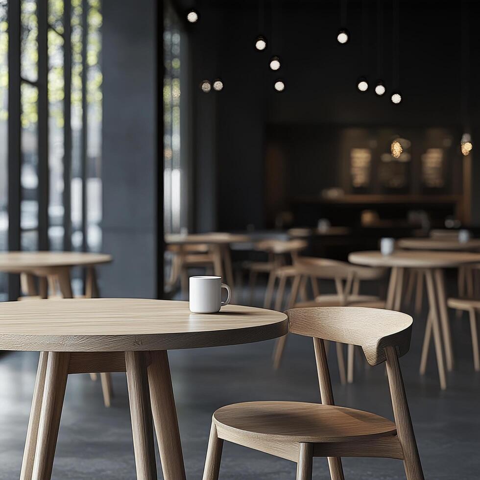 A coffee table and chairs in a restaurant photo