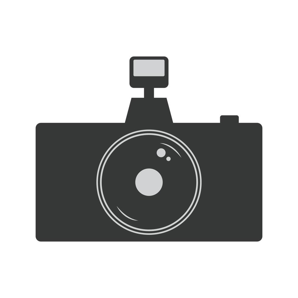 black camera for photography vector