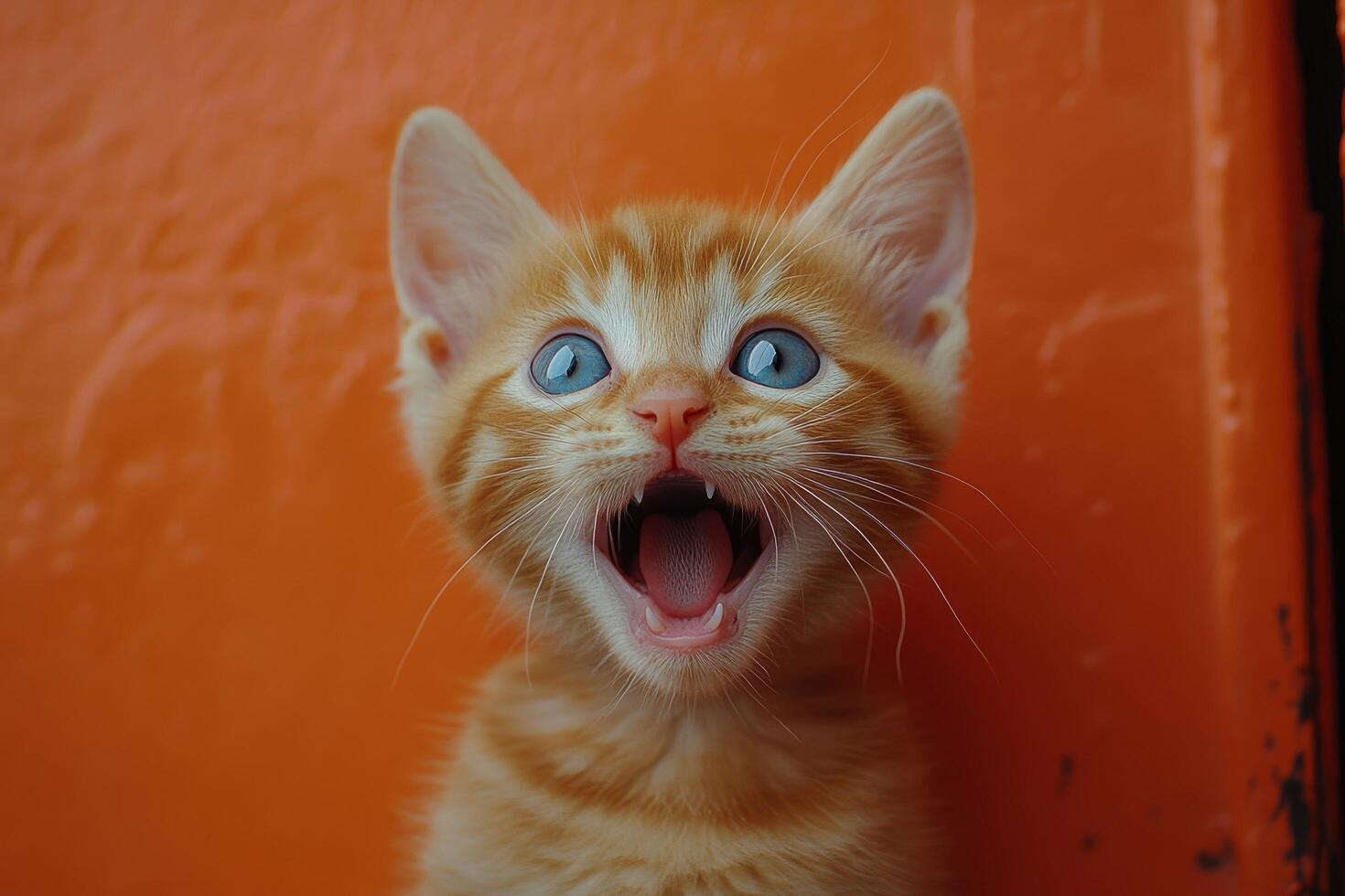 A cat with blue eyes photo