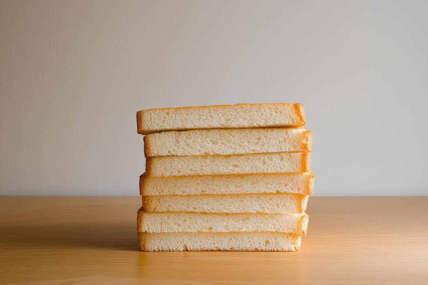 A stack of bread on a table photo