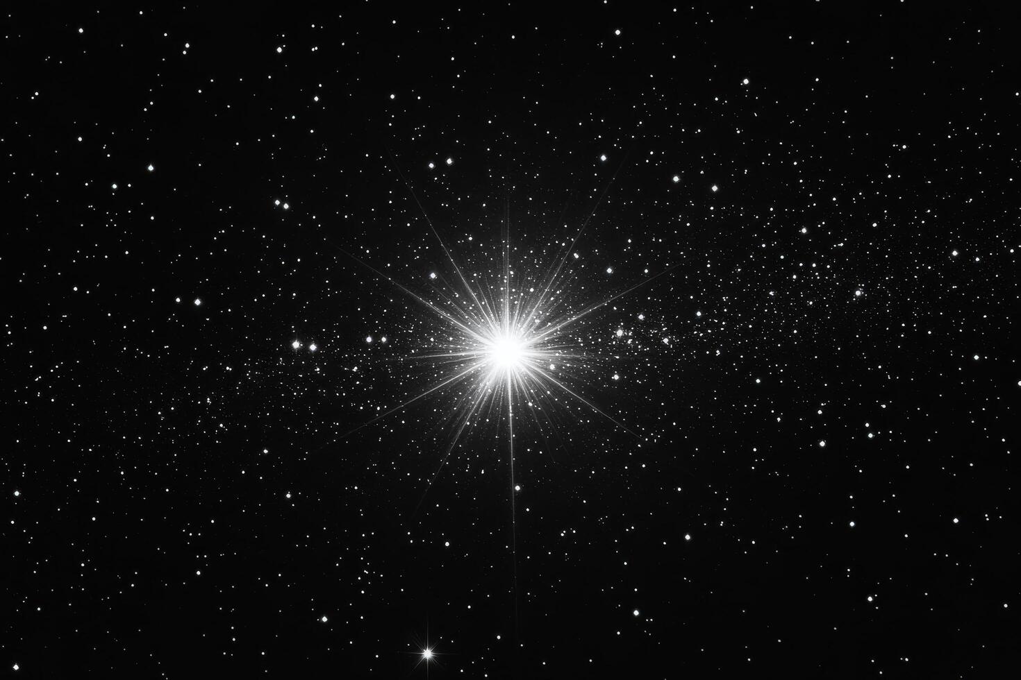 A bright star in the night sky photo