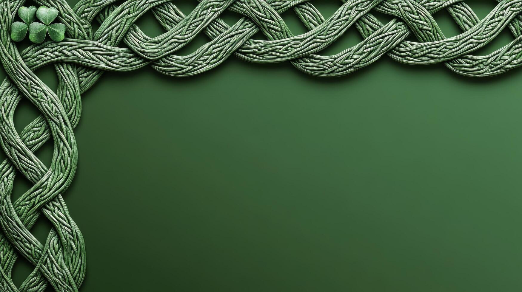 Celtic knot background with shamrock photo