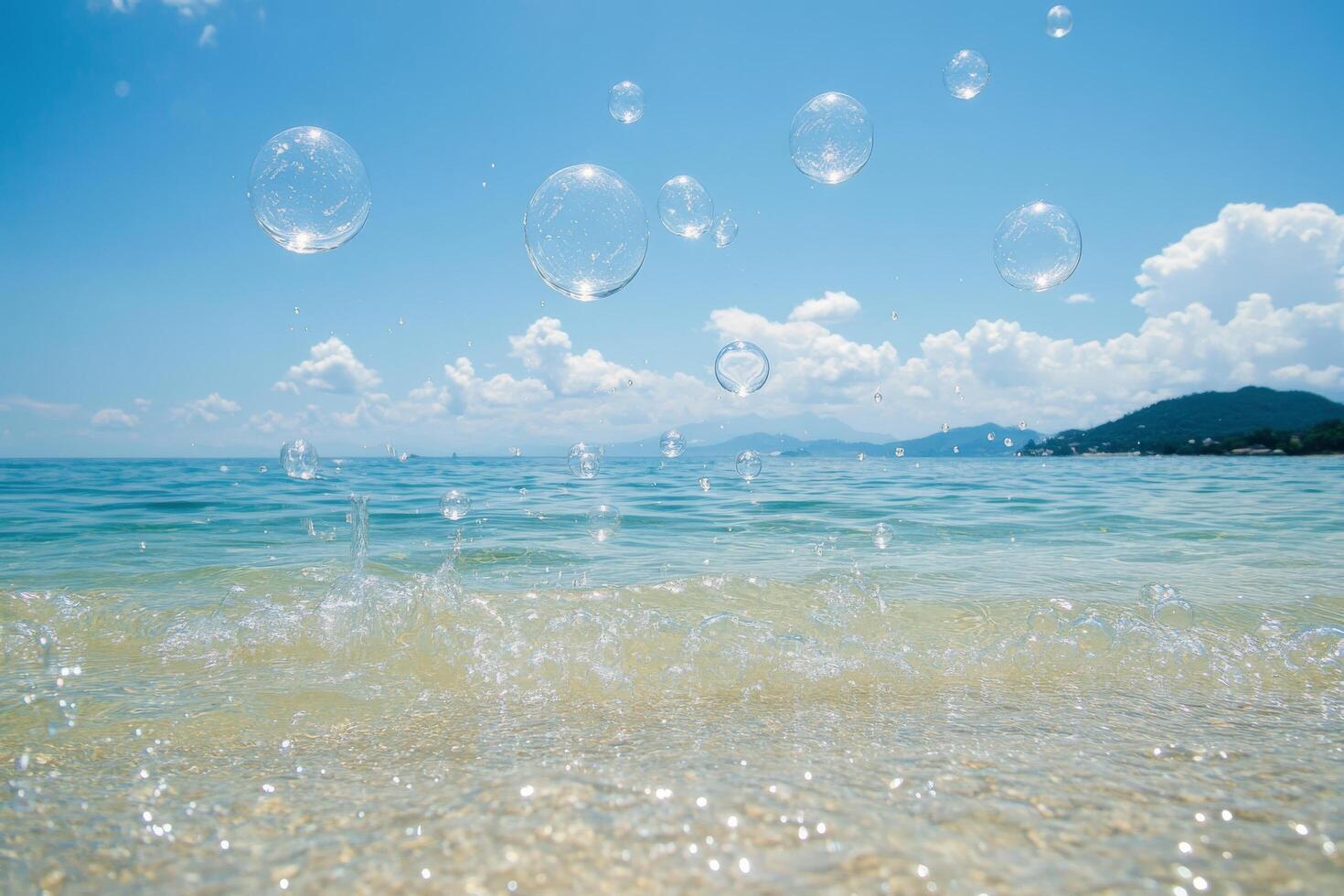 Bubbles on the beach photo