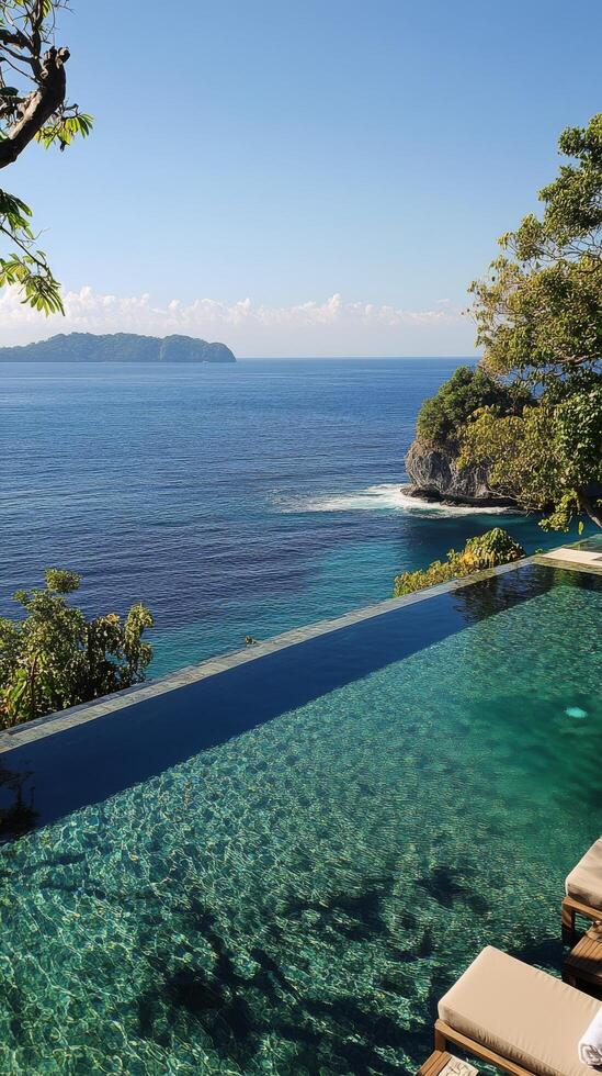 A pool with a clear edge photo