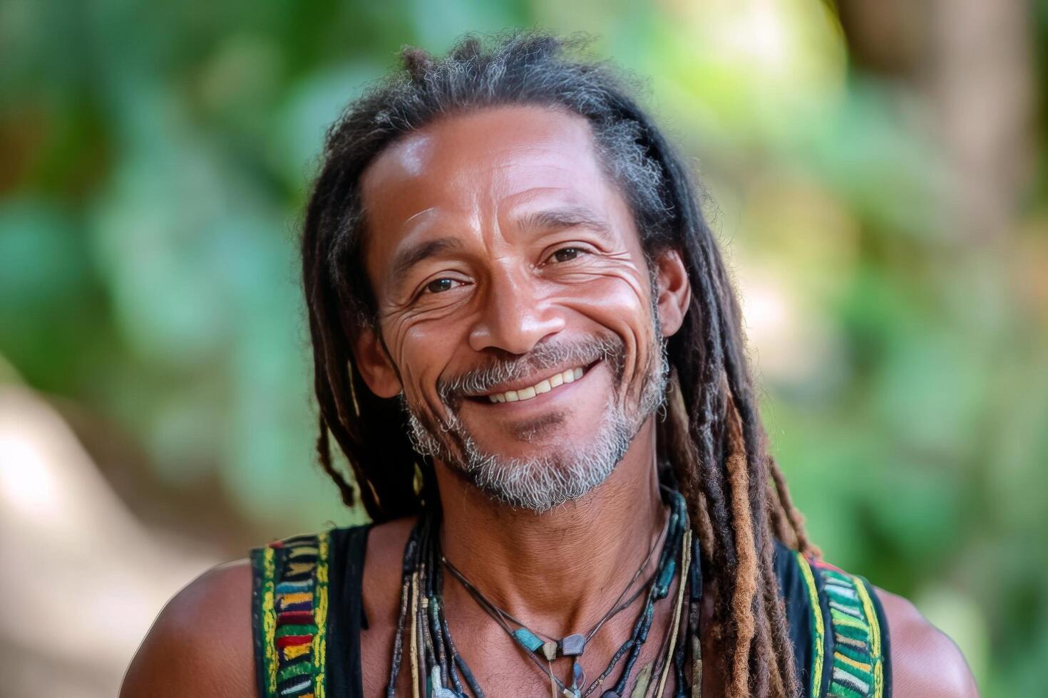 A man with dreadlocks and a smile photo