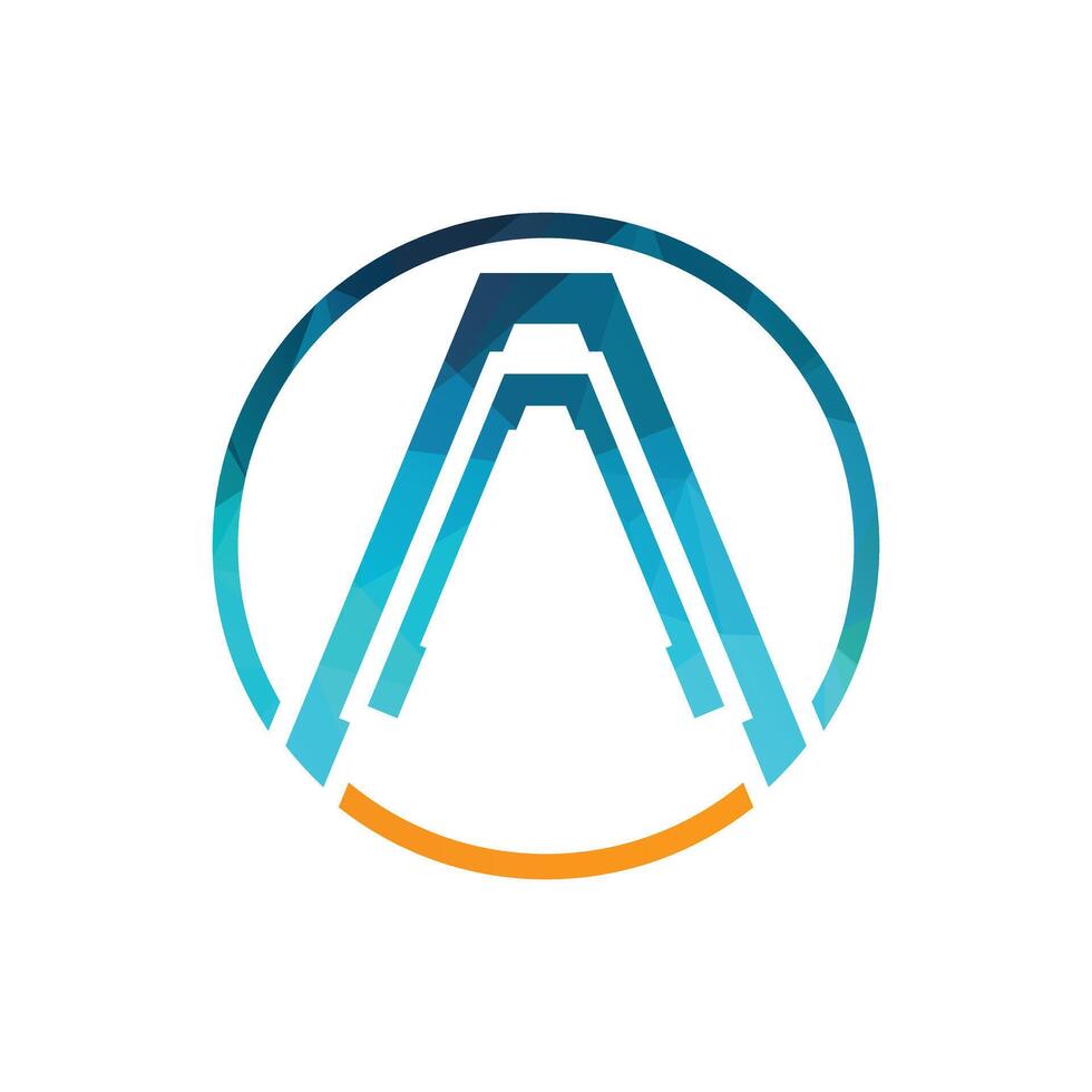 Letter A Abstract Logo Design Illustration vector