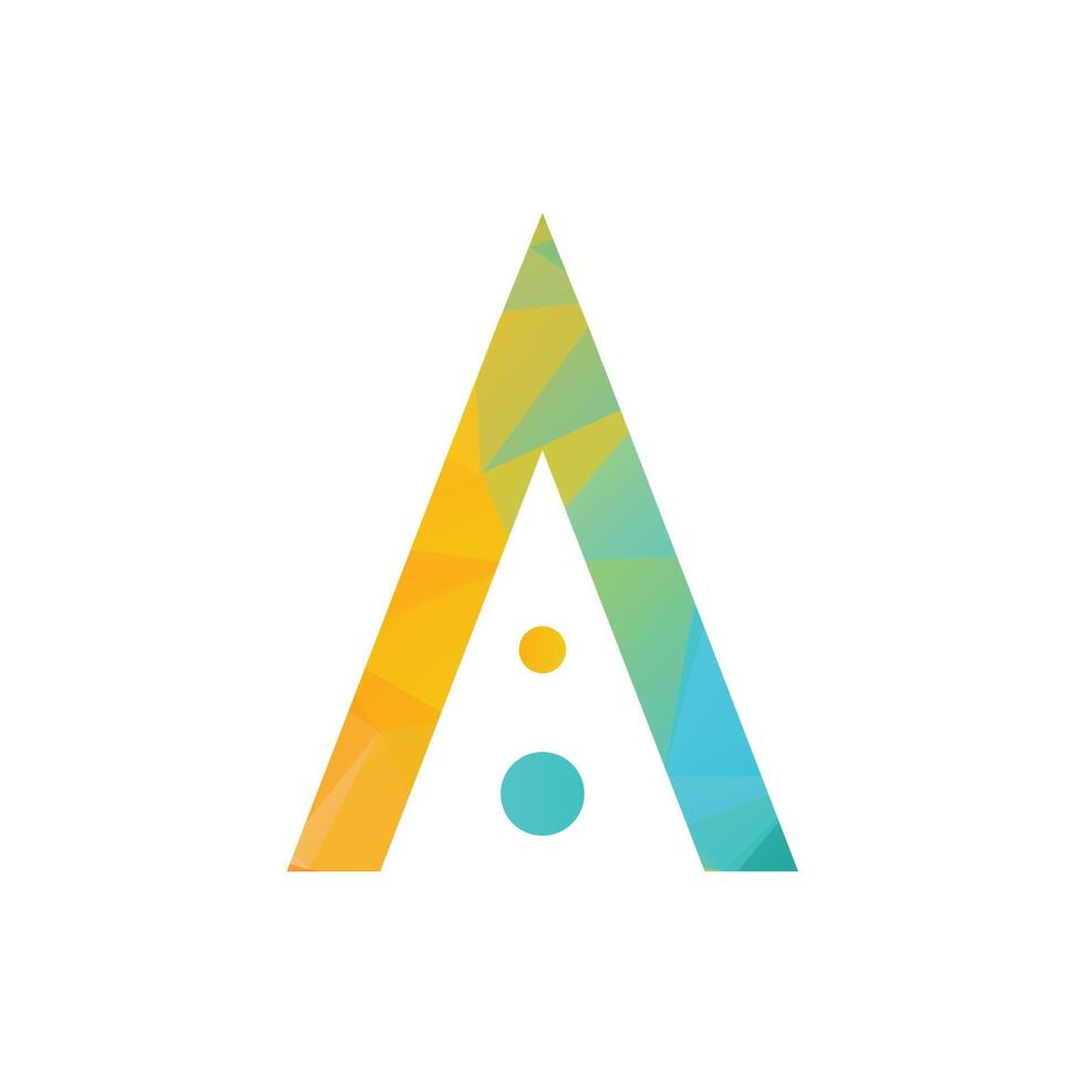 Unique Pattern Letter A Modern Abstract Logo Design Illustration vector