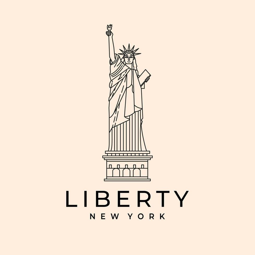 statue line art illustration vector