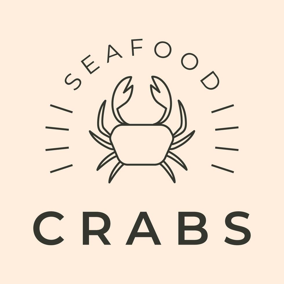 crabs line logo design vector