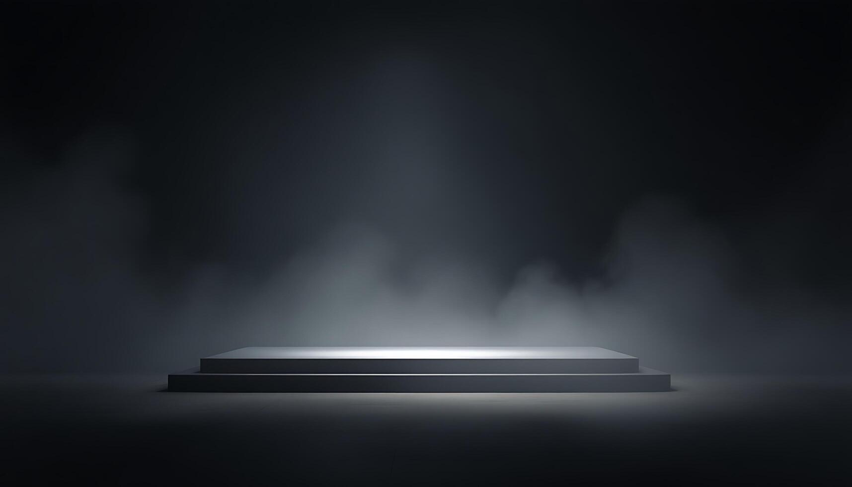 . Dark Moody Product Display Platform with Fog photo