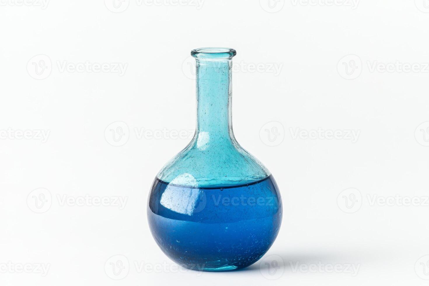 Stunning Blue Glass Decorative Bottle photo
