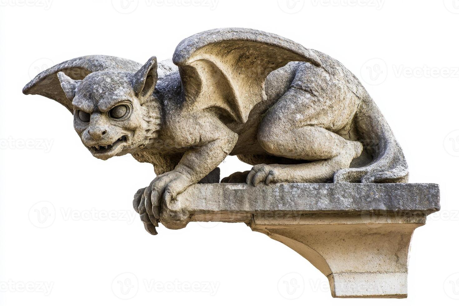 Intricate Stone Gargoyle Ornament photo