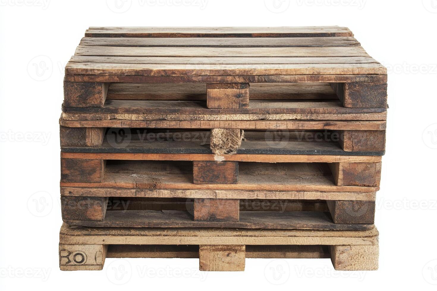 Stacked Wooden Pallets - Rustic Industrial Design photo