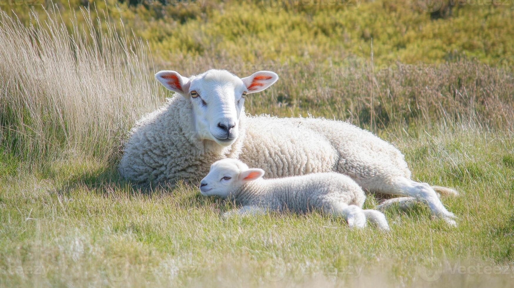 Mother Sheep and Lamb photo