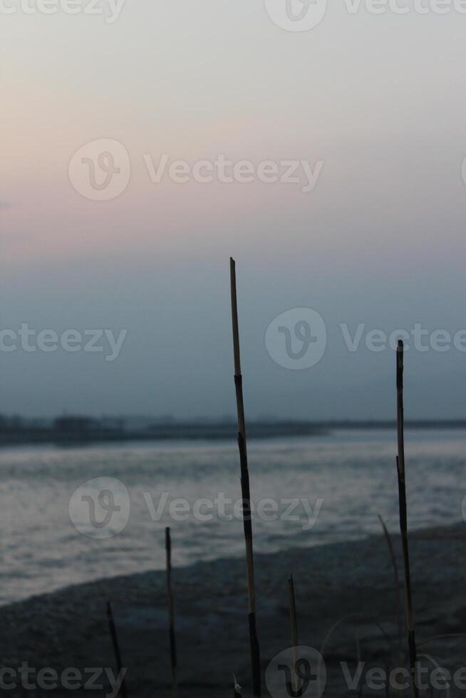 A person is standing on a beach with a kite photo