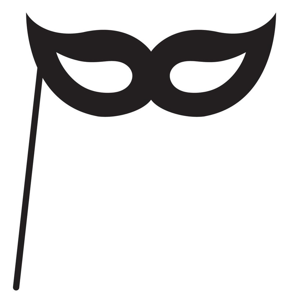 Black party anonymous mask icon isolated on white background vector