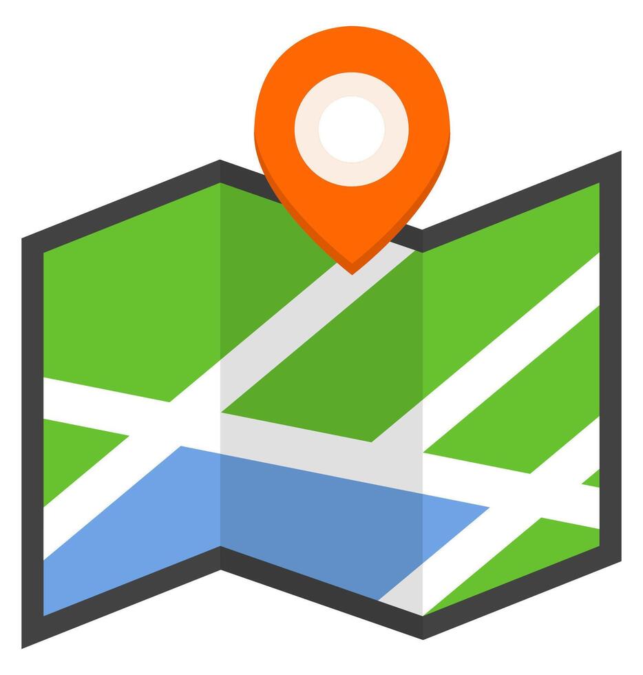 Location flat icon isolated on white background. vector
