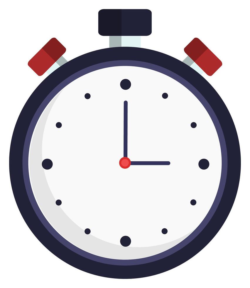 Stopwatch icon in flat style isolated on white background. vector