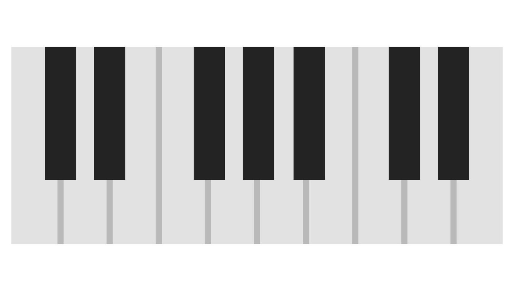 Piano flat icon isolated on white background. vector