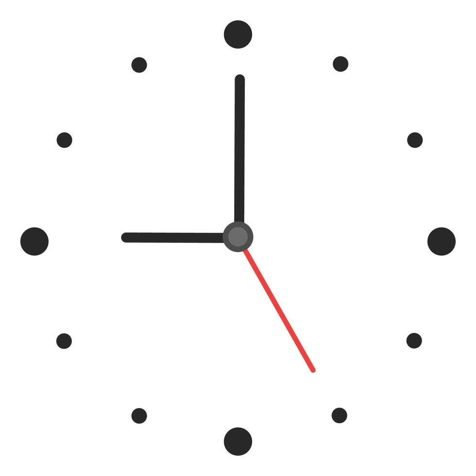 Clock face isolated on white background. vector