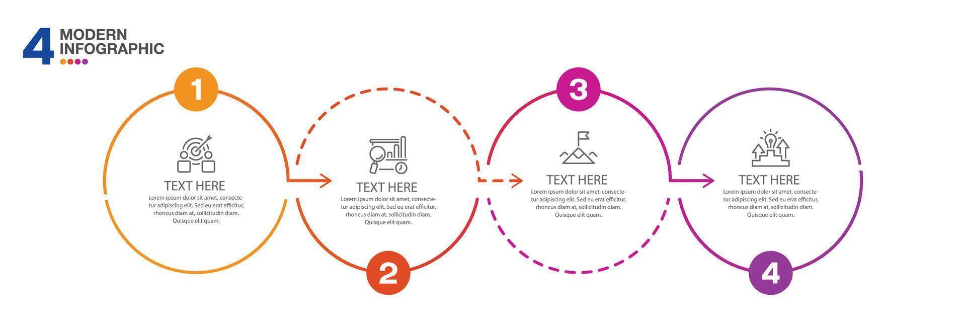 Infographic 4 options or steps. vector