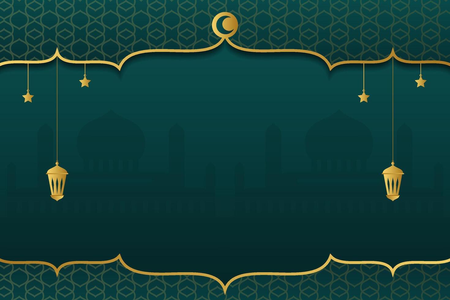 Islamic or Ramadan theme background for flyer vector