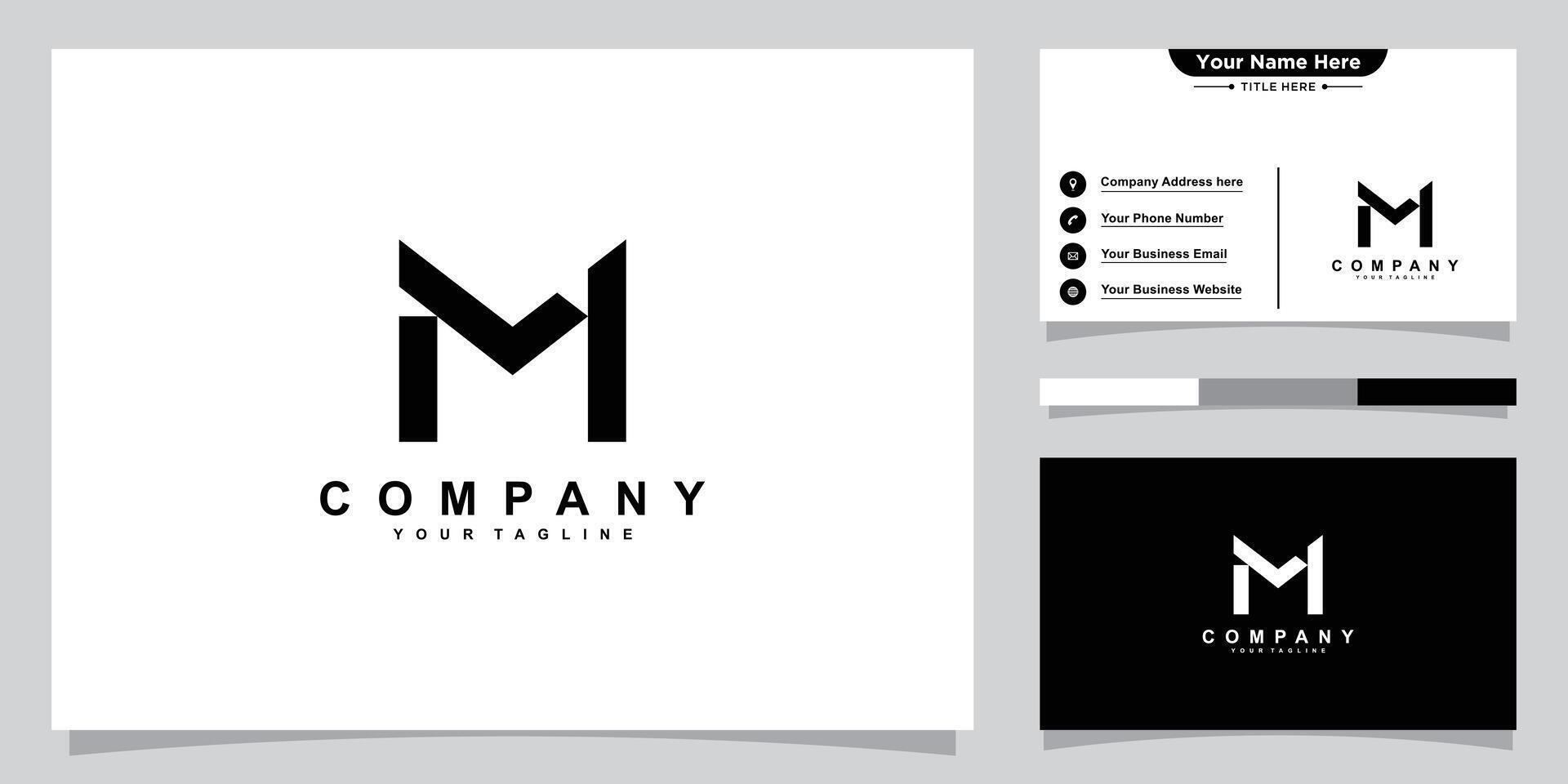 ML or LM letter logo design template vector