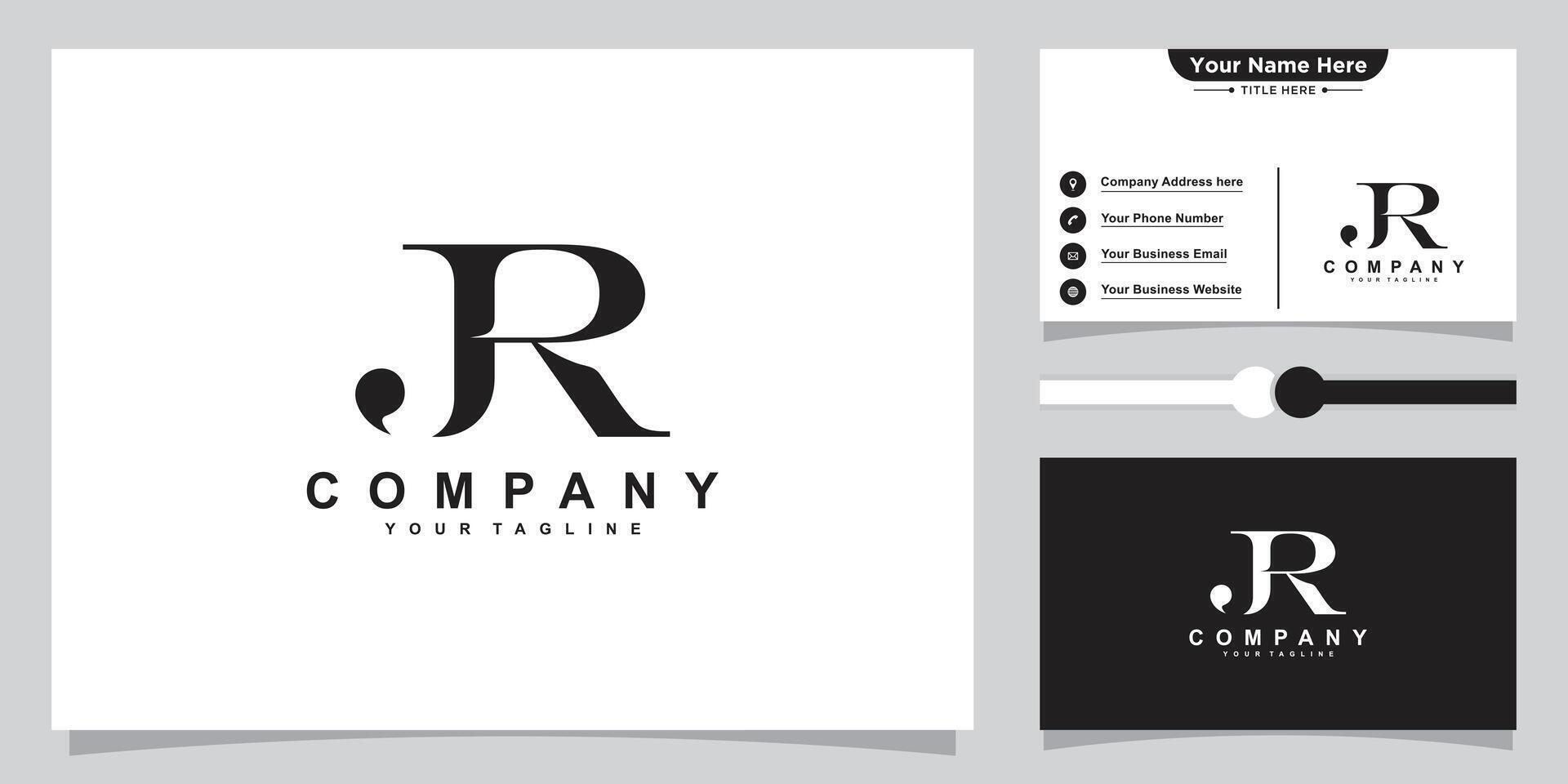 Initial JR, RJ Alphabets Letters Logo Monogram vector