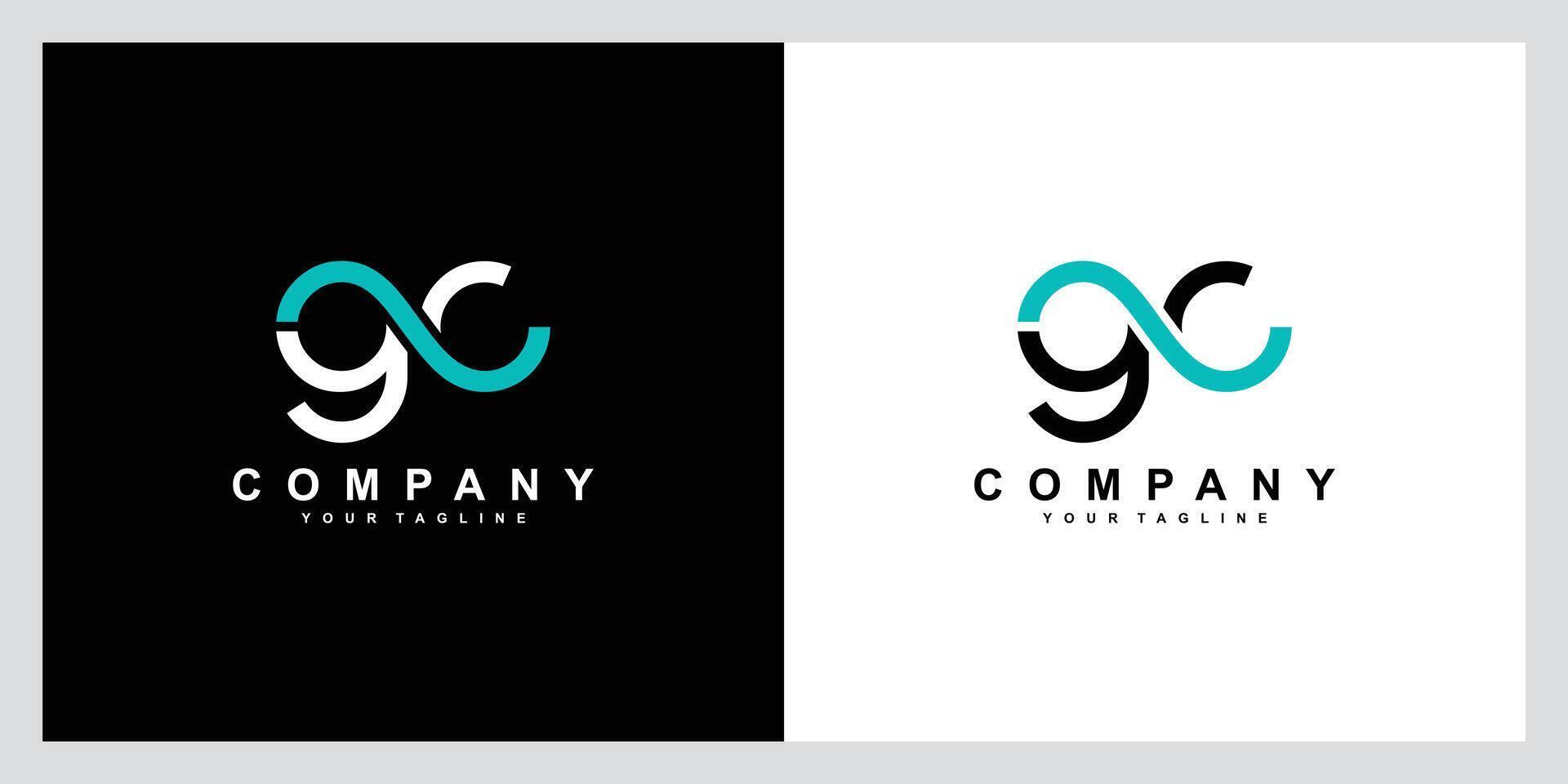 Initial GC, CG Alphabets Letters Logo Monogram vector