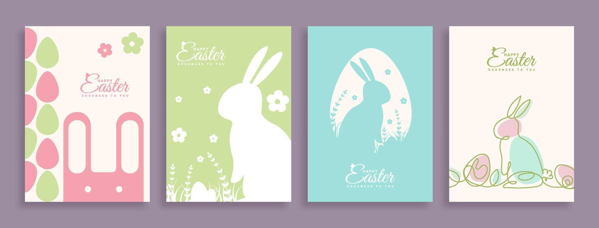 Joyful Easter greetings. Contemporary geometric abstract grace this collection of Easter vector