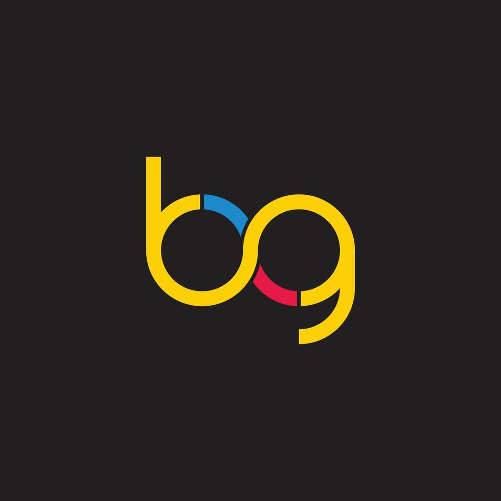 letters bg infinity colorful simple logo vector
