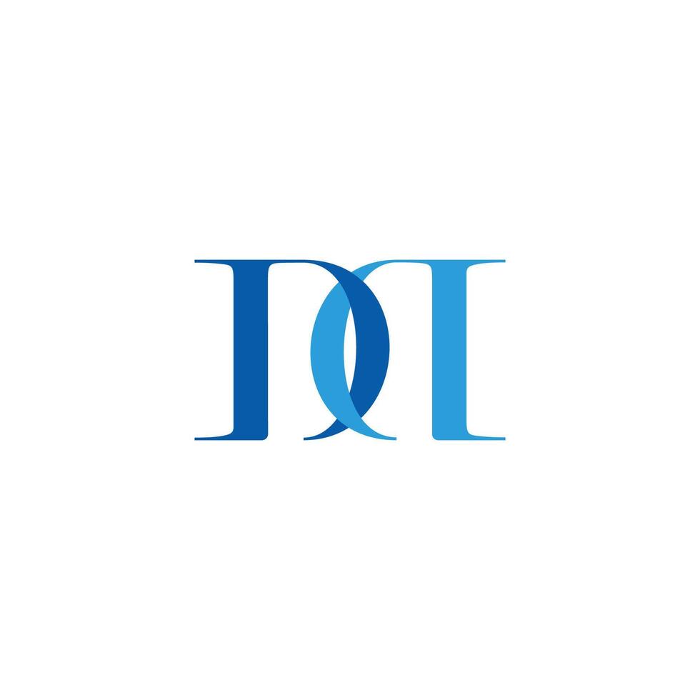 letters dd linked overlap colorful logo vector