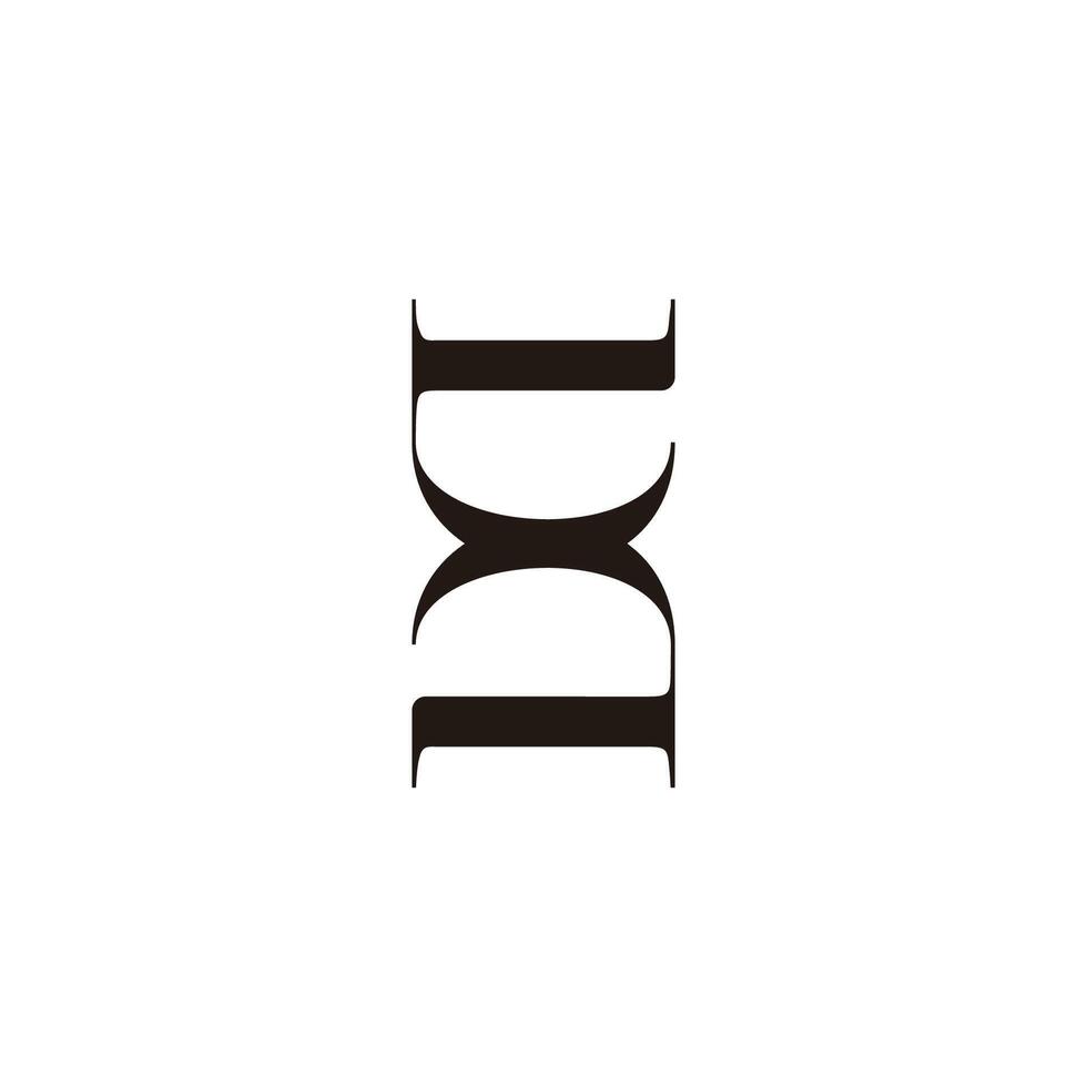 abstract letters d8 simple linked logo vector