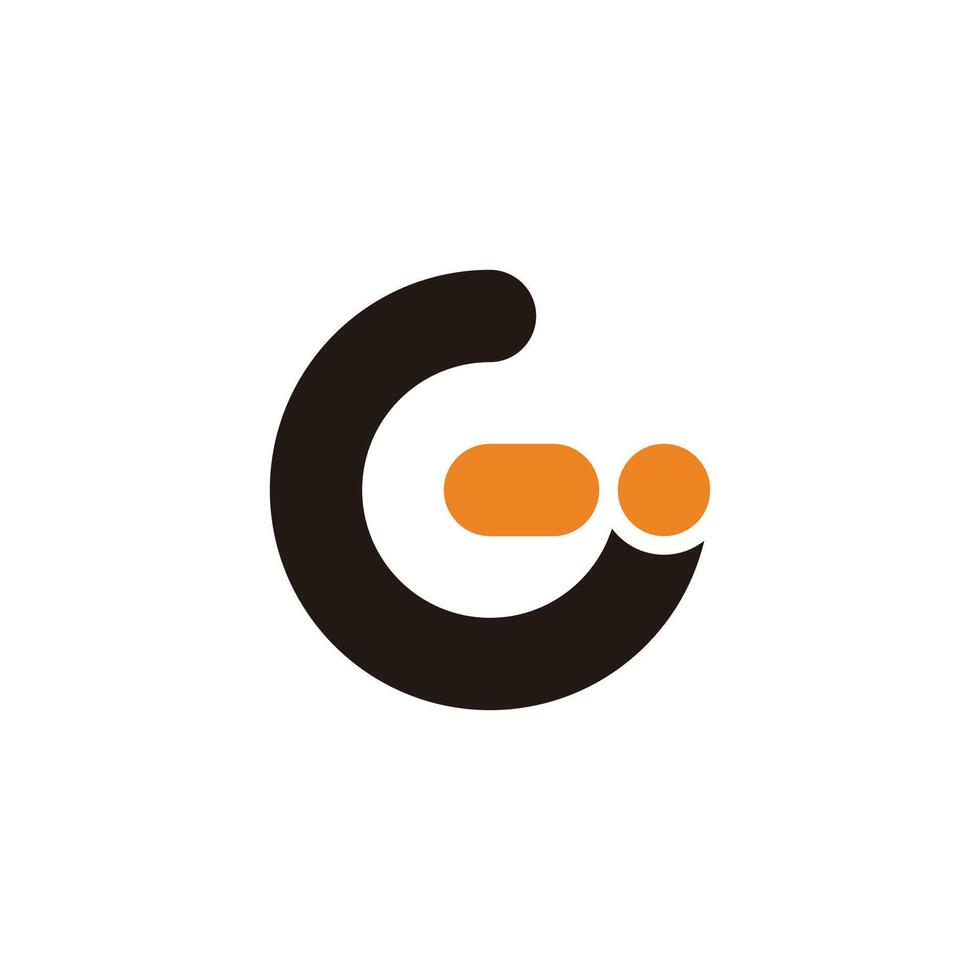 letter gi simple cute sleep time logo vector
