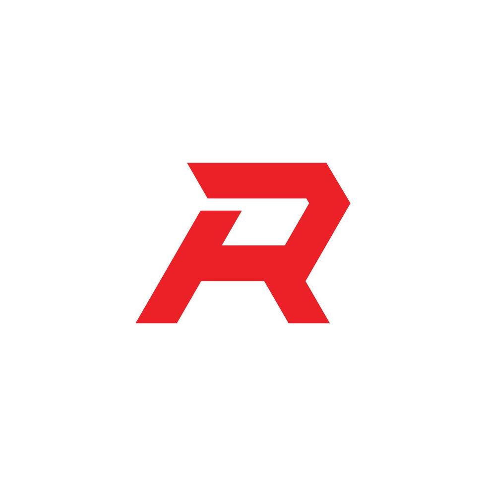 letter rh fast motion simple geometric logo vector