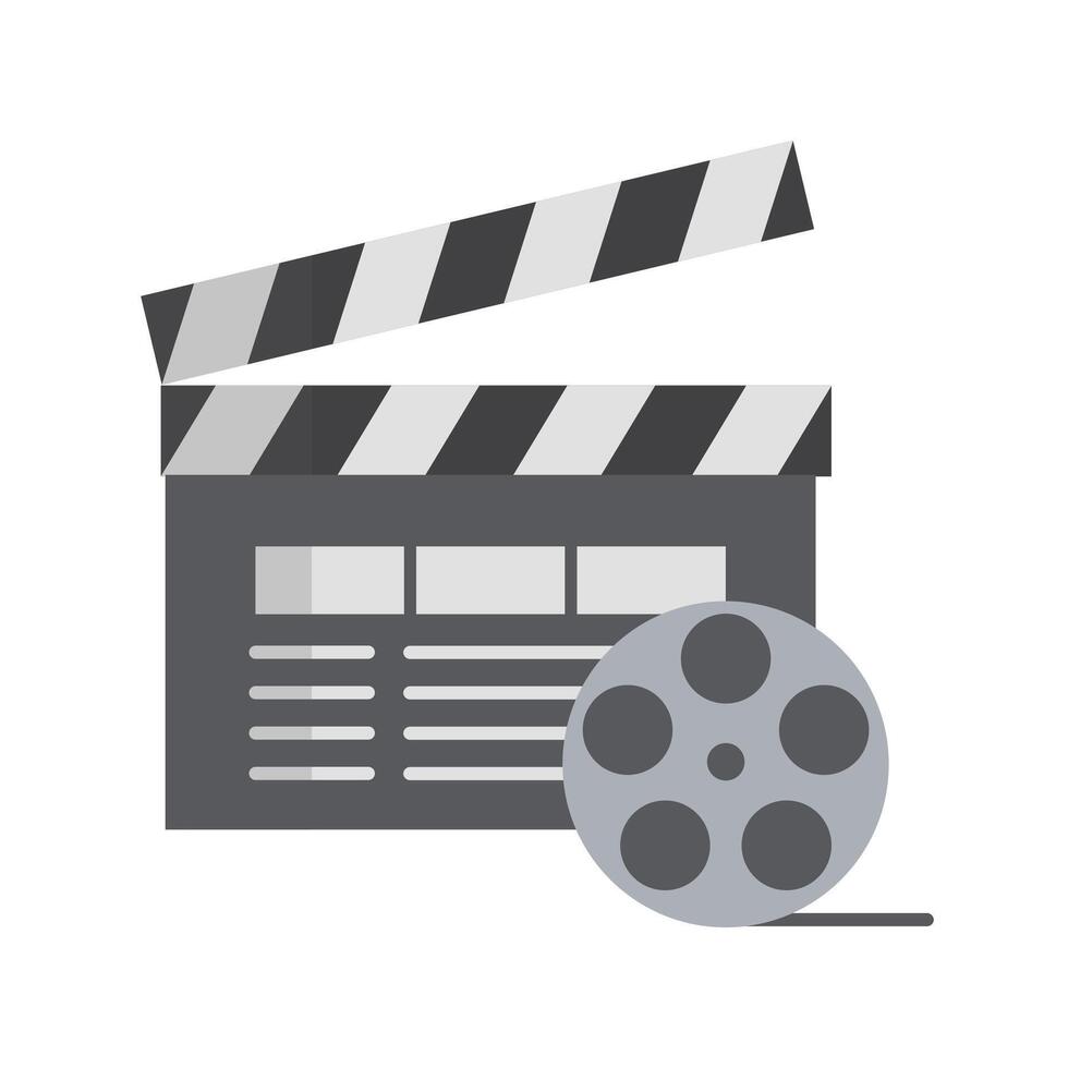 Clap board for cinema with cinematic tape in the middle vector