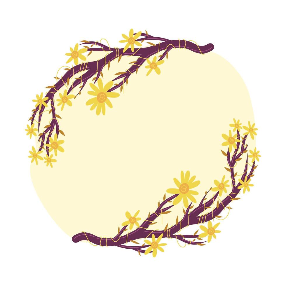 Flower frame stock. Beautiful frame. vector