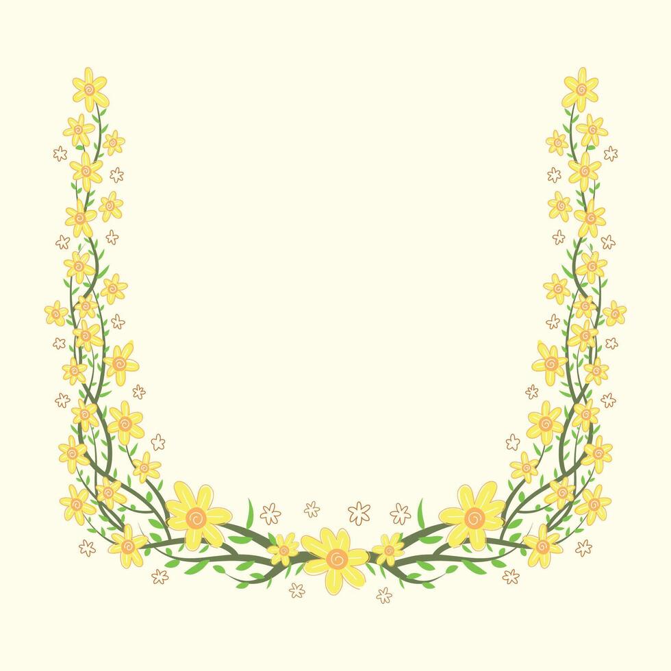 Flower frame stock. Beautiful frame vector