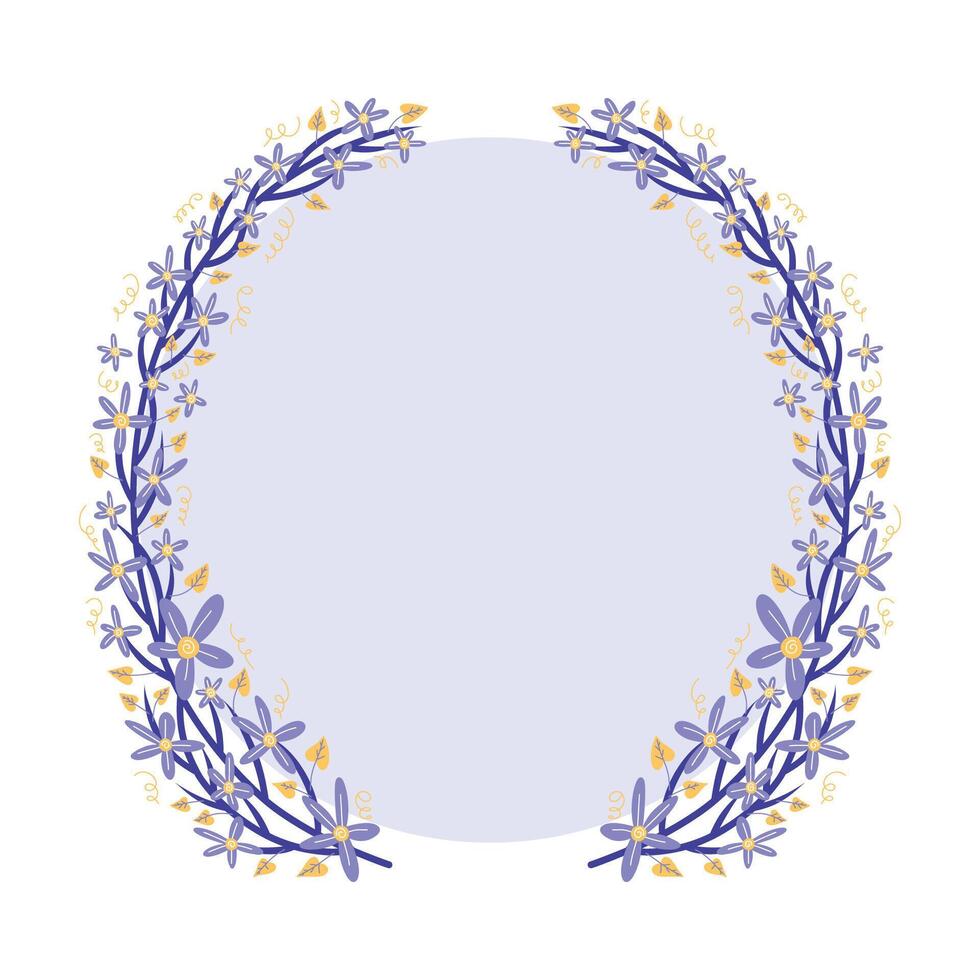 Flower frame stock. Beautiful frame flower design vector