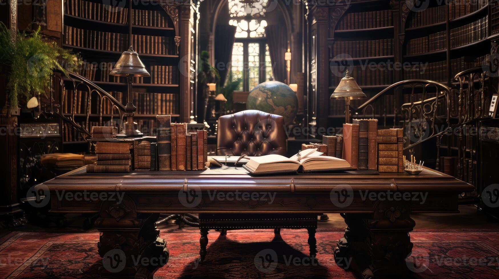 setting library table photo