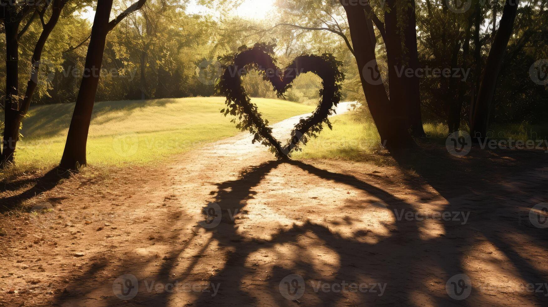 whimsical heart in tree photo