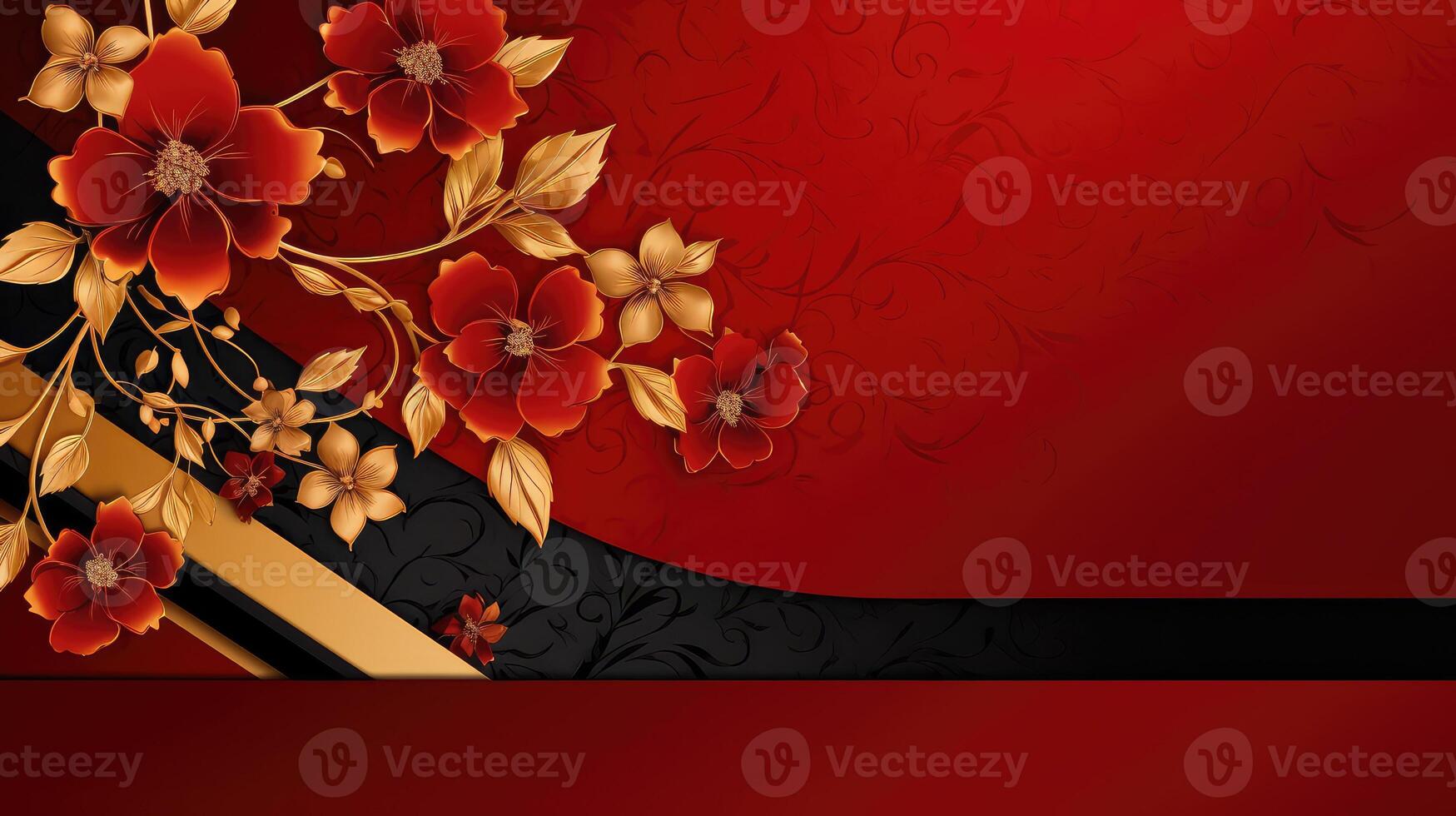 contrast gold and red background photo