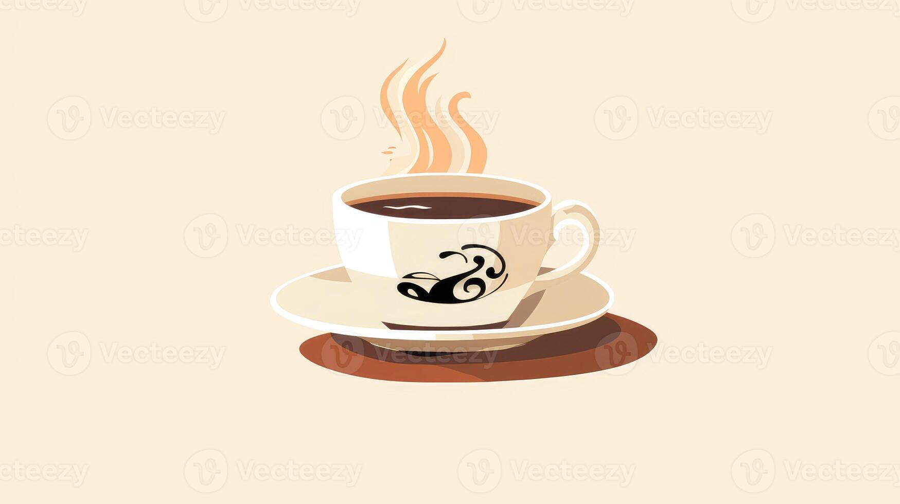 retro white coffee cup graphic photo