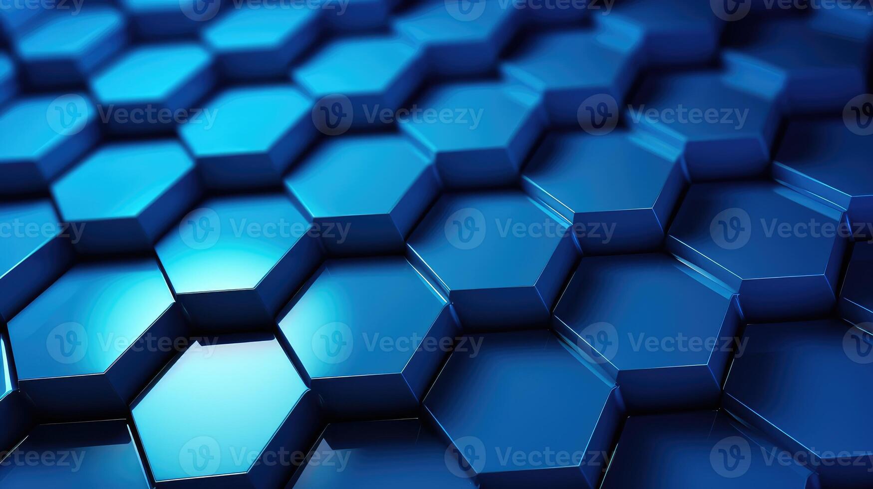 hexagonal honeycomb pattern blue photo