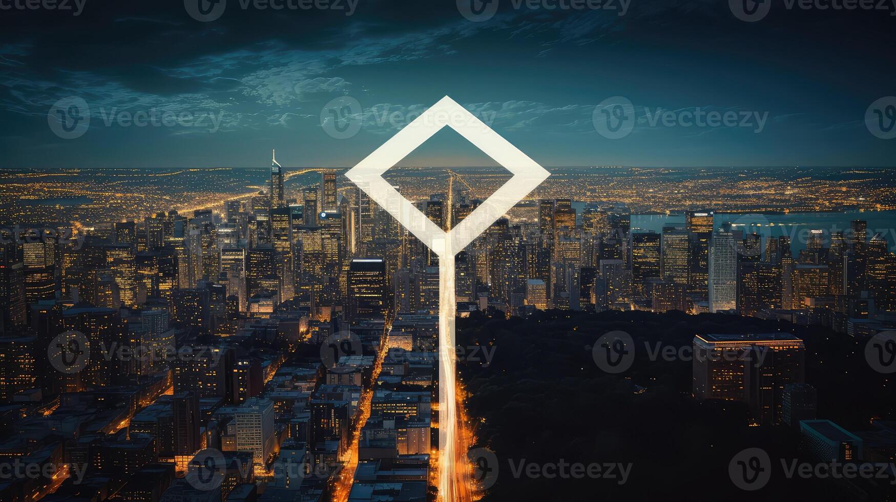 lights white arrow background photo