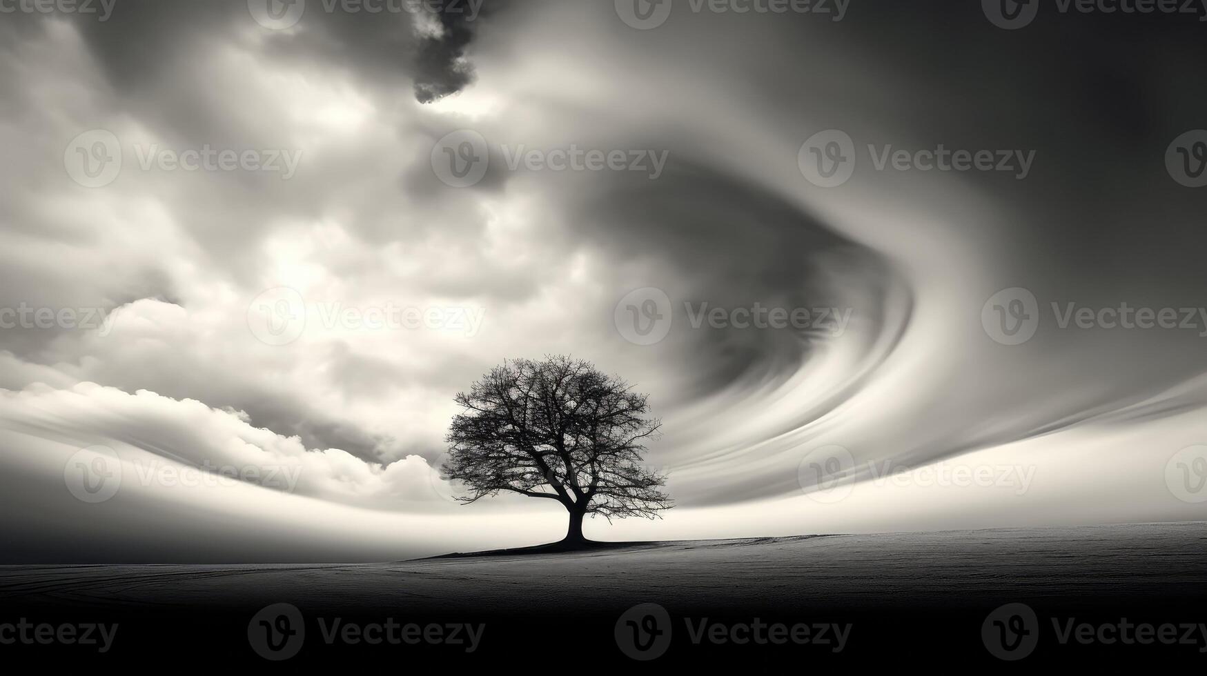 silhouette black and white clouds photo