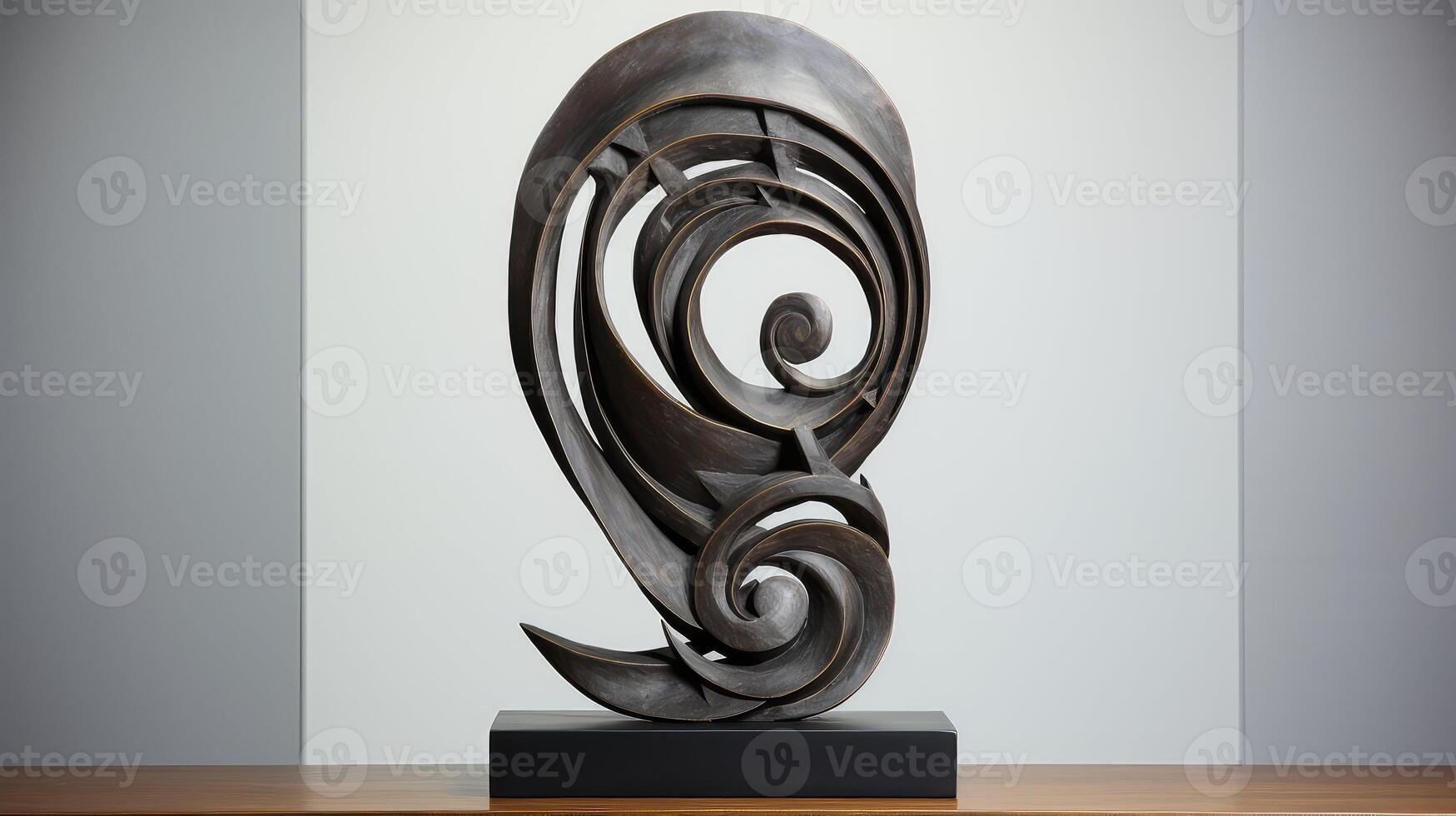 sculpture dark brushed metal photo