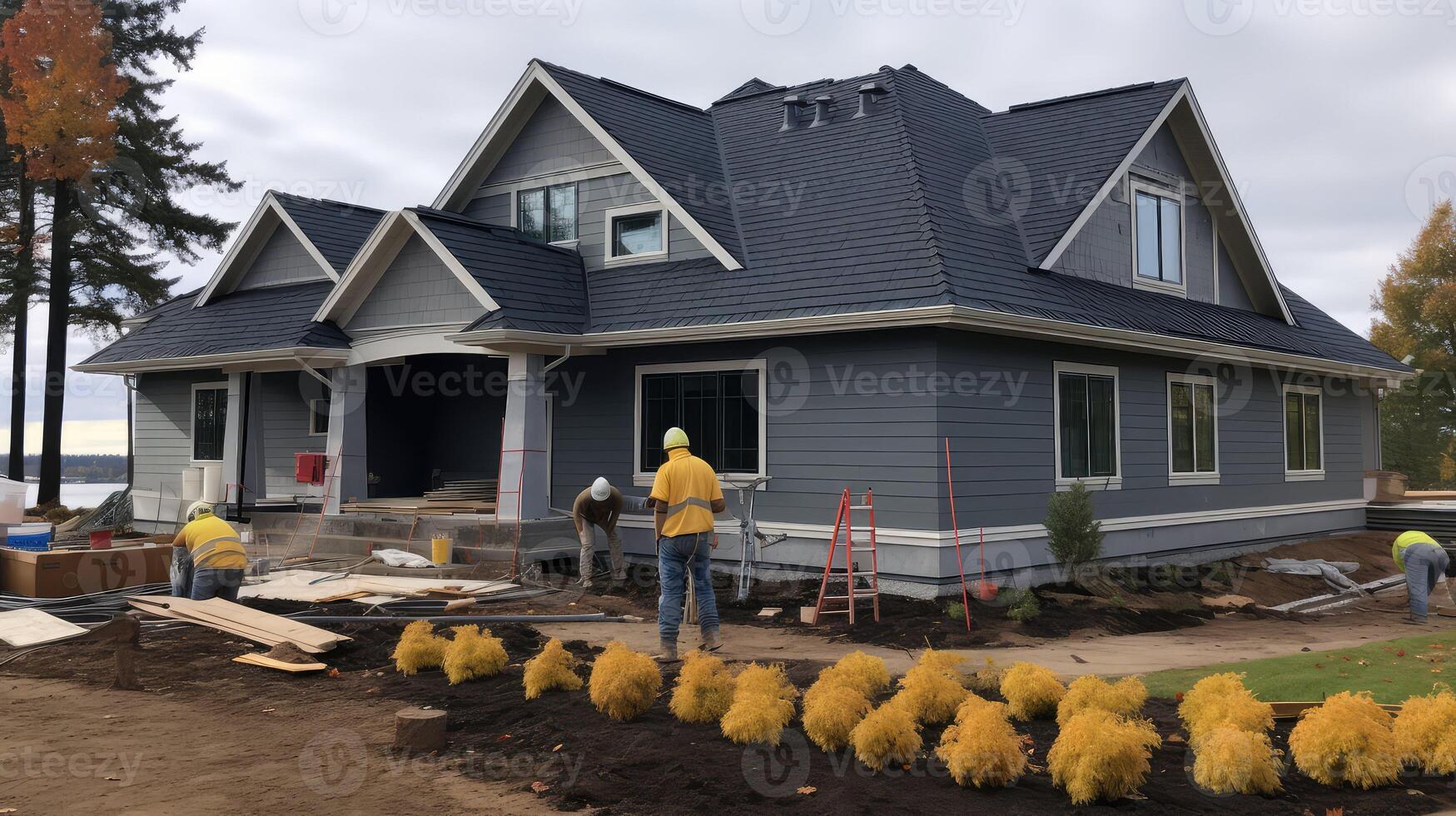 exterior house in construction photo