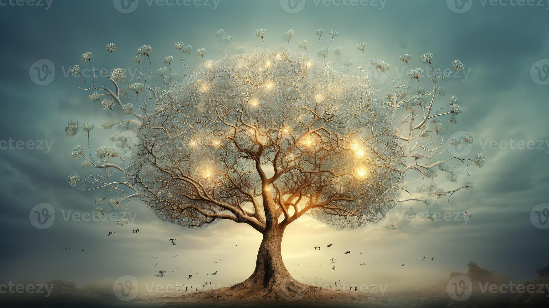 neurons brain tree photo