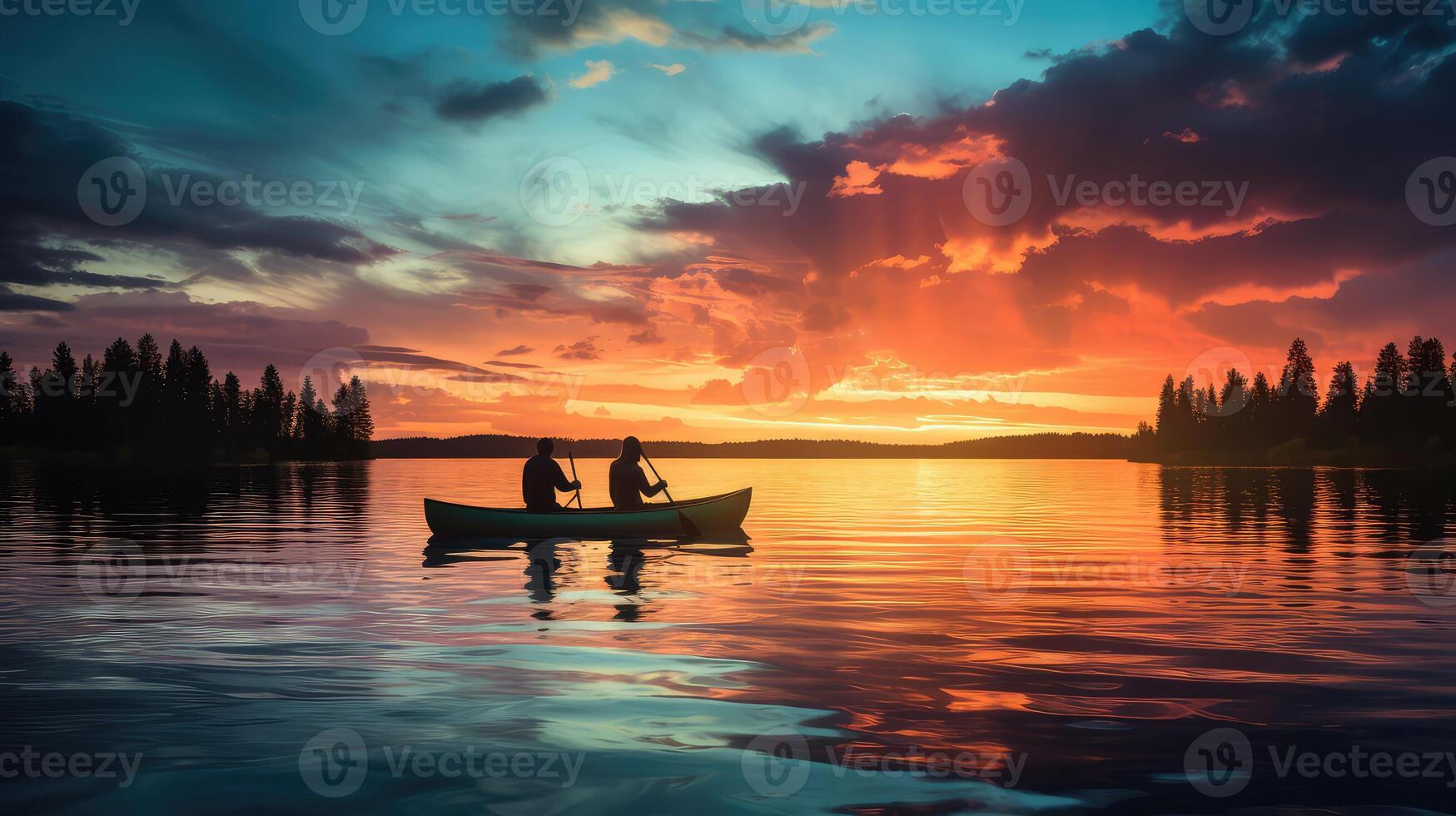 paddle canoe on water photo